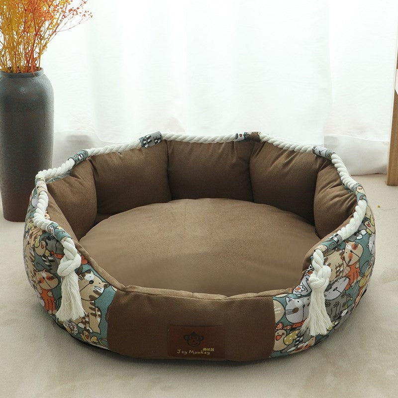 Langlebiges Hundebett mit Taschenfuntion und Kauseil