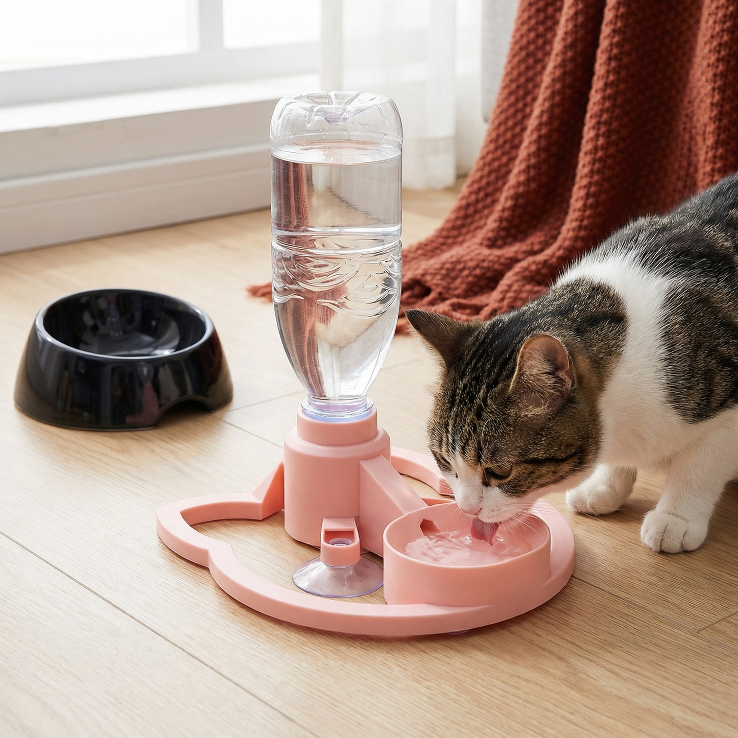 Automatischer Haustier-Wasserspender Stromlos, Kippfest und Perfekt für Unterwegs