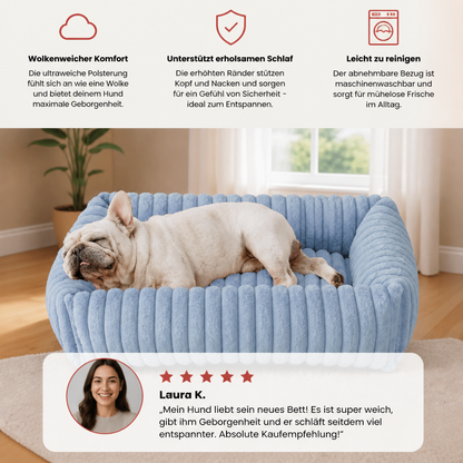 Personalisiertes, flauschiges Wolken-Hundebett mit weicher Umrandung