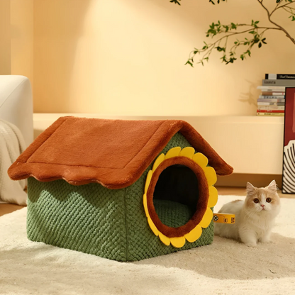 Gemütliches Katzenplüsch Zelt Bett