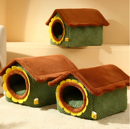 Gemütliches Katzenplüsch Zelt Bett