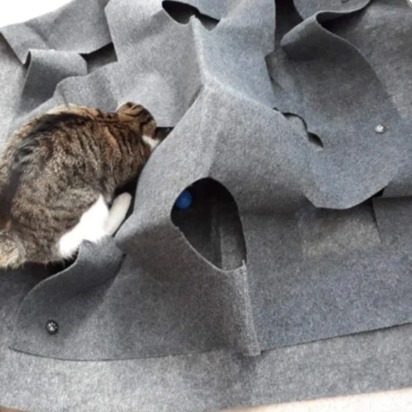 Kreative Spiel- und Versteckmatte für Katzen