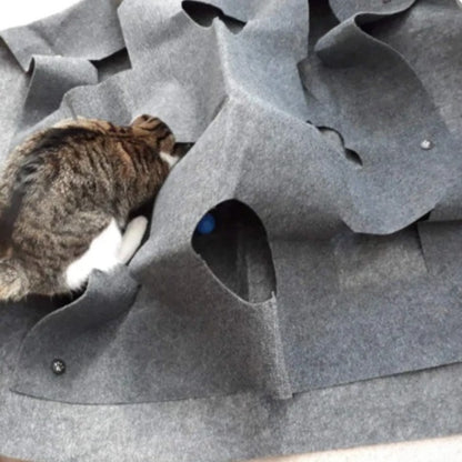 Kreative Spiel- und Versteckmatte für Katzen
