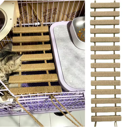 Kletterbrücke und Hängeleiter für Katzenwandmontage