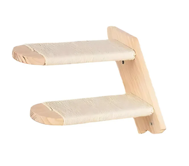 Katzen Kletterstufen Deluxe – Wandmontage mit Sisalseil