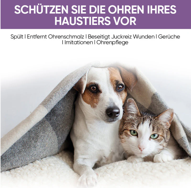 Sanfte Ohrenpflege für Haustiere – Entfernt Schmutz & Gerüche