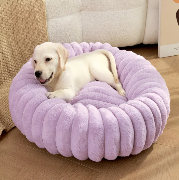Kuscheliges Haustierkissen Im Donut-Design – Weiches Bett für Hunde und Katzen