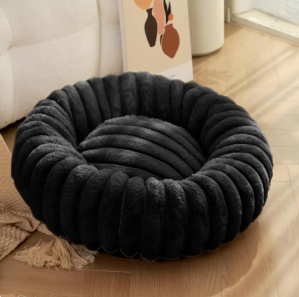 Kuscheliges Haustierkissen Im Donut-Design – Weiches Bett für Hunde und Katzen