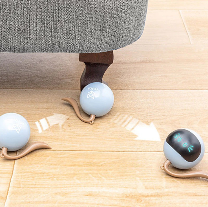 Interaktives Katzen-Spielzeug mit LED-Lichtern – Kugelförmiges Spielzeug für Katzen