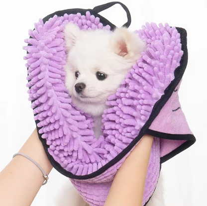 Mikrofaser-haustierhandtuch Mit Handschuh – Super Saugfähiges Weiches Trockentuch Für Hunde Katzen