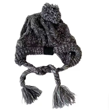 Stylische Hundemütze mit Bommel – Warme Wintermütze für Kleine Hunde