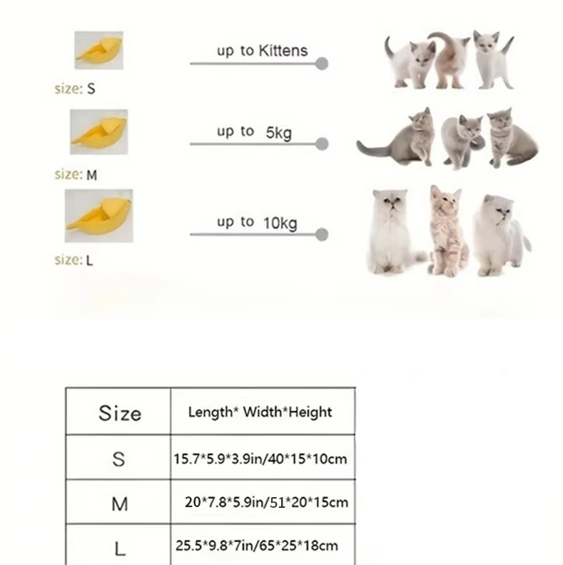 Bananenform Pet Nest für Hunde und Katzen – Komfortable Winterbettchen für Haustiere