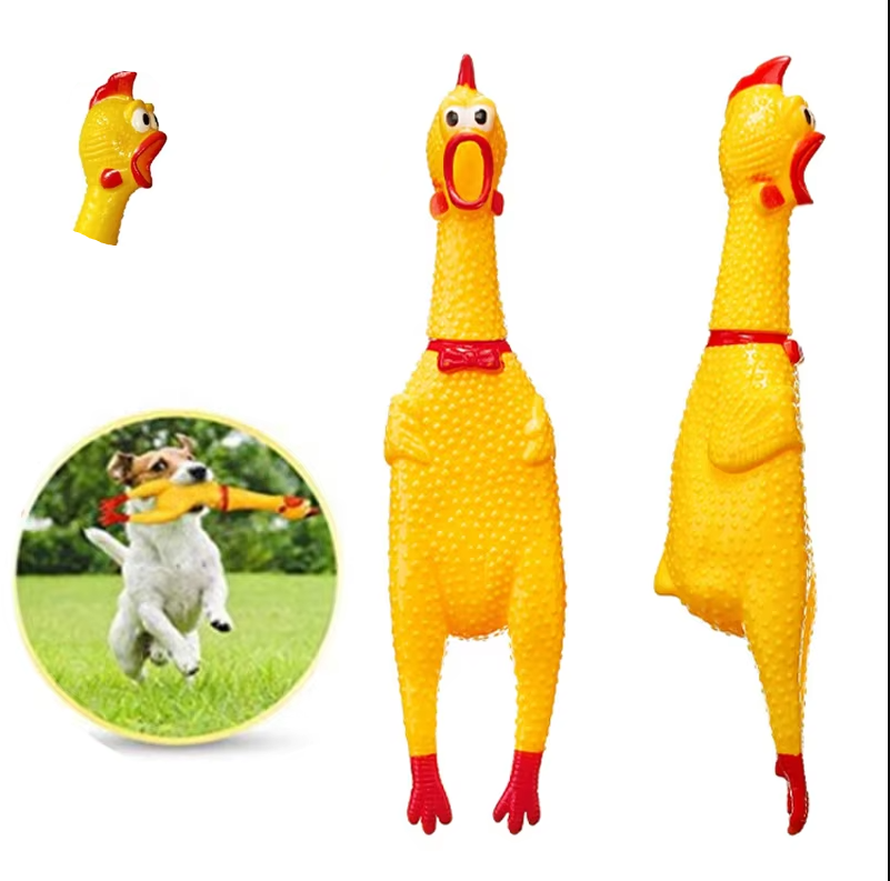 Quiekendes Gummihuhn – Lustiges Hundespielzeug