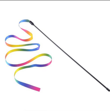 Regenbogen-Spielangel – Aktives Katzenspielzeug