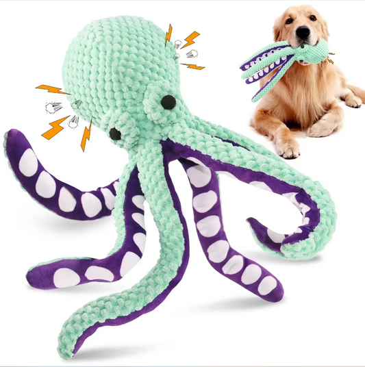 Quietscher-Oktopus – Robustes Kauspielzeug Für Hunde
