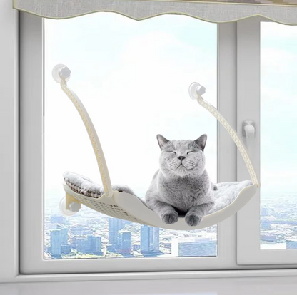 Katzenfenster-hängematte – Stabiler Bequemer Liegeplatz Mit Saugnäpfen