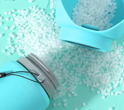 Faltbare Wasserflasche Für Haustiere Mit Integriertem Napf