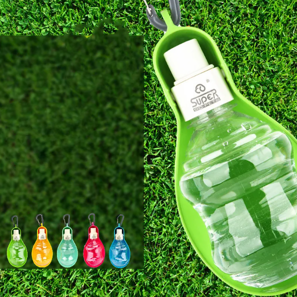 Tragbare Hunde-Trinkflasche mit Schale und Karabiner – Ideal für Spaziergänge und Reisen