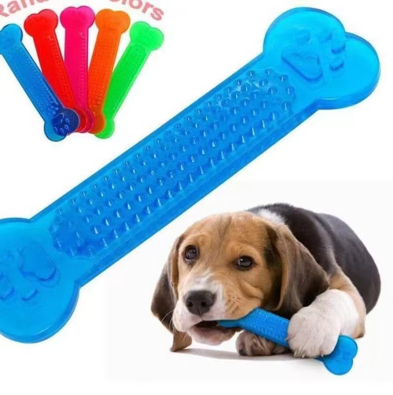 Zahnreinigender Kauknochen Für Hunde – Robustes Beißspielzeug Aus Gummi