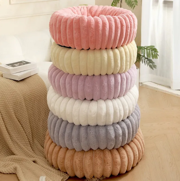 Kuscheliges Haustierkissen Im Donut-Design – Weiches Bett für Hunde und Katzen