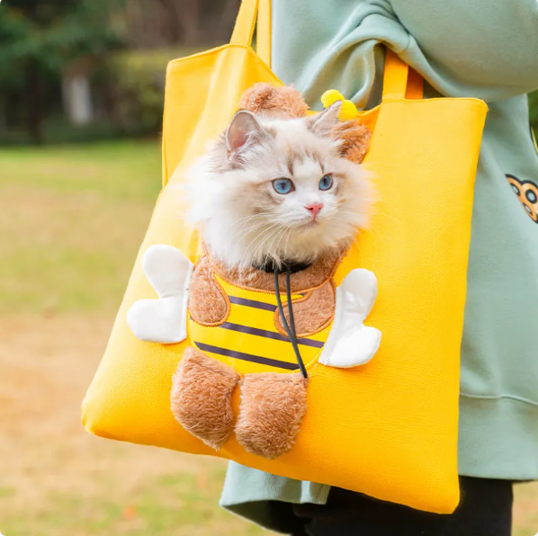 Katzen-Tragetasche im Tierkostüm-Design – Bequeme Tasche für Haustiere in lustigen Motiven