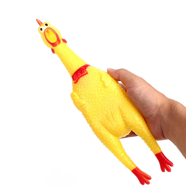 Quiekendes Gummihuhn – Lustiges Hundespielzeug