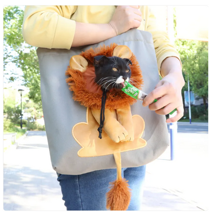Katzen-Tragetasche Im Löwen-Design – Süße Tasche für Katzen und Haustiere