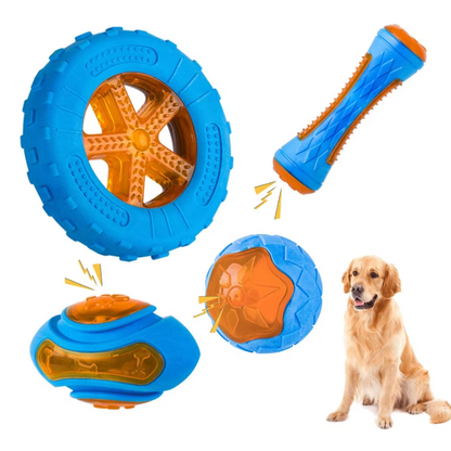 Robustes Hundespielzeug-Set – Interaktive Beiß-  Quietschspielzeuge