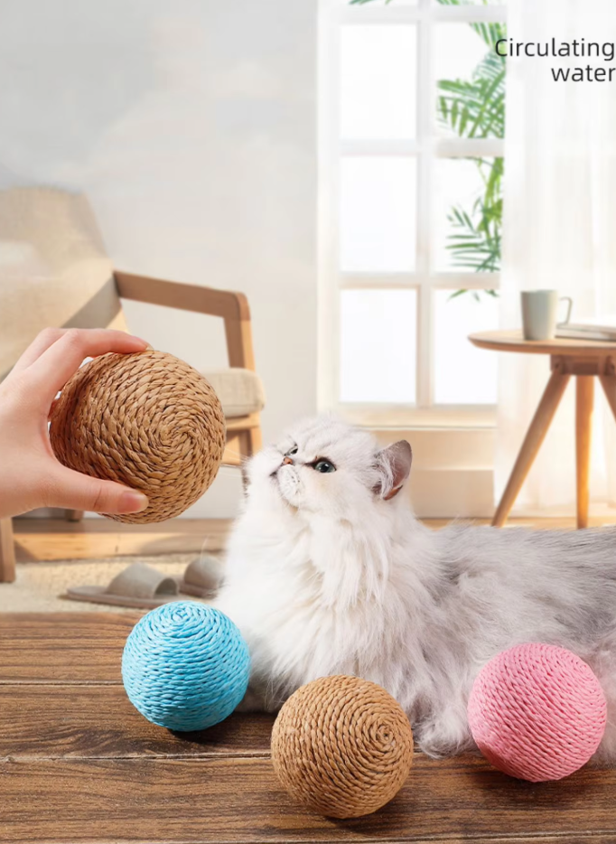 Natur-sisalball – Kratz- Und Spielball Für Katzen