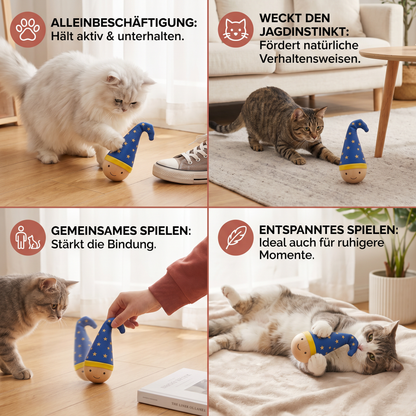 Federndes Katzenspielzeug – robustes Beschäftigungsspielzeug gegen Langeweile für Katzen