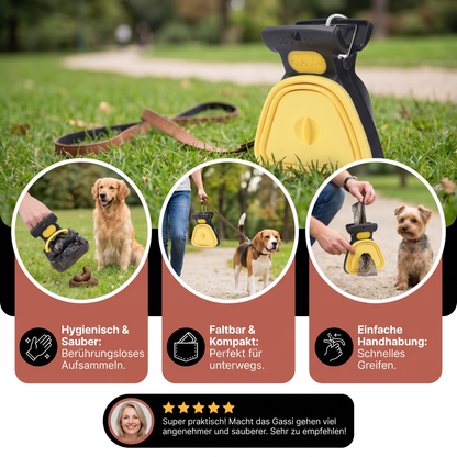 Tragbarer Hunde-Kotgreifer – Faltbar, hygienisch & perfekt für unterwegs