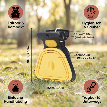 Tragbarer Hunde-Kotgreifer – Faltbar, hygienisch & perfekt für unterwegs