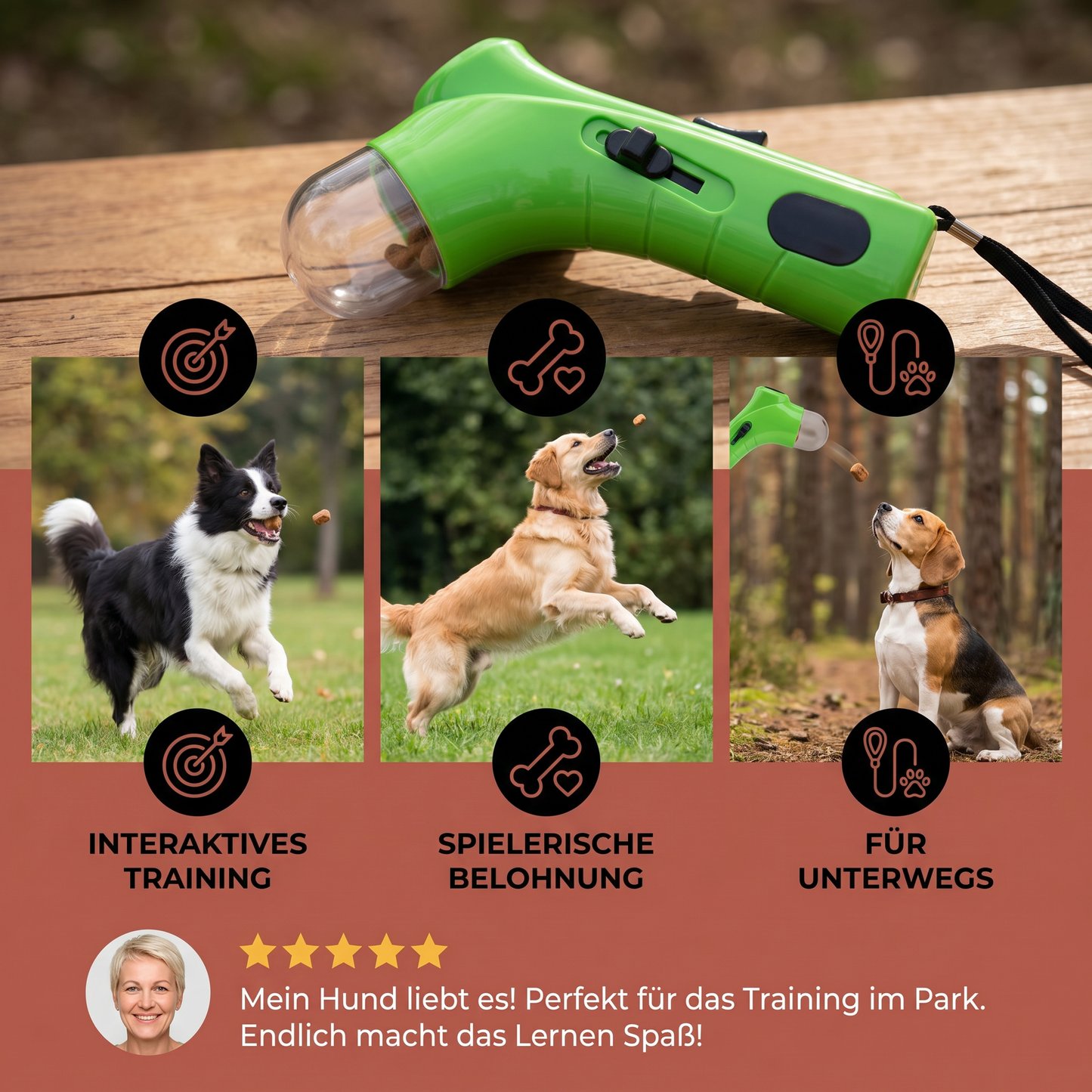 Leckerli-Werfer Pistole für Hunde – Interaktives Training & spielerische Belohnung für unterwegs