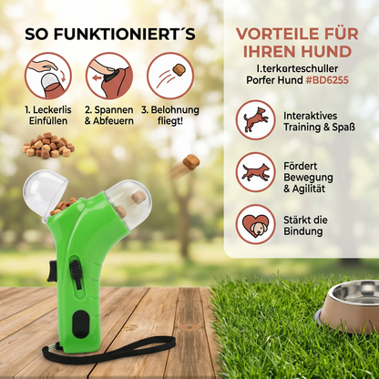 Leckerli-Werfer Pistole für Hunde – Interaktives Training & spielerische Belohnung für unterwegs