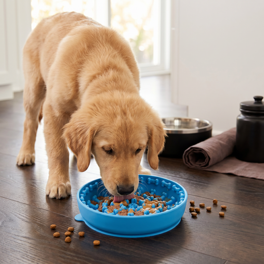 Anti-Schlingnapf für Hunde – Schleckmatte aus lebensmittelechtem Silikon mit Saugnäpfen