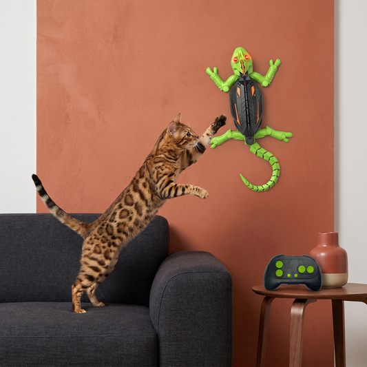 Ferngesteuertes Wand Kletterndes Eidechsen Spielzeug für Katzen