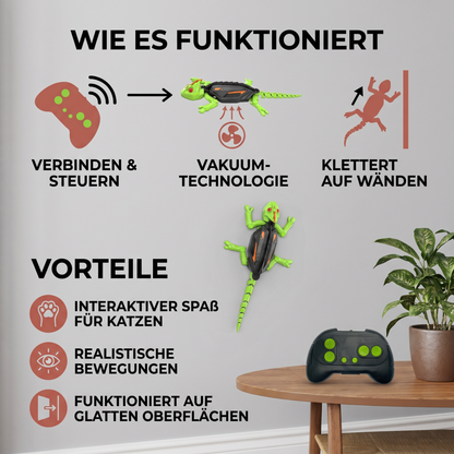 Ferngesteuertes Wand Kletterndes Eidechsen Spielzeug für Katzen