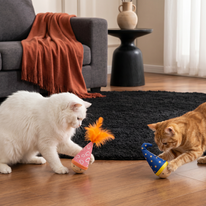 Federndes Katzenspielzeug – robustes Beschäftigungsspielzeug gegen Langeweile für Katzen