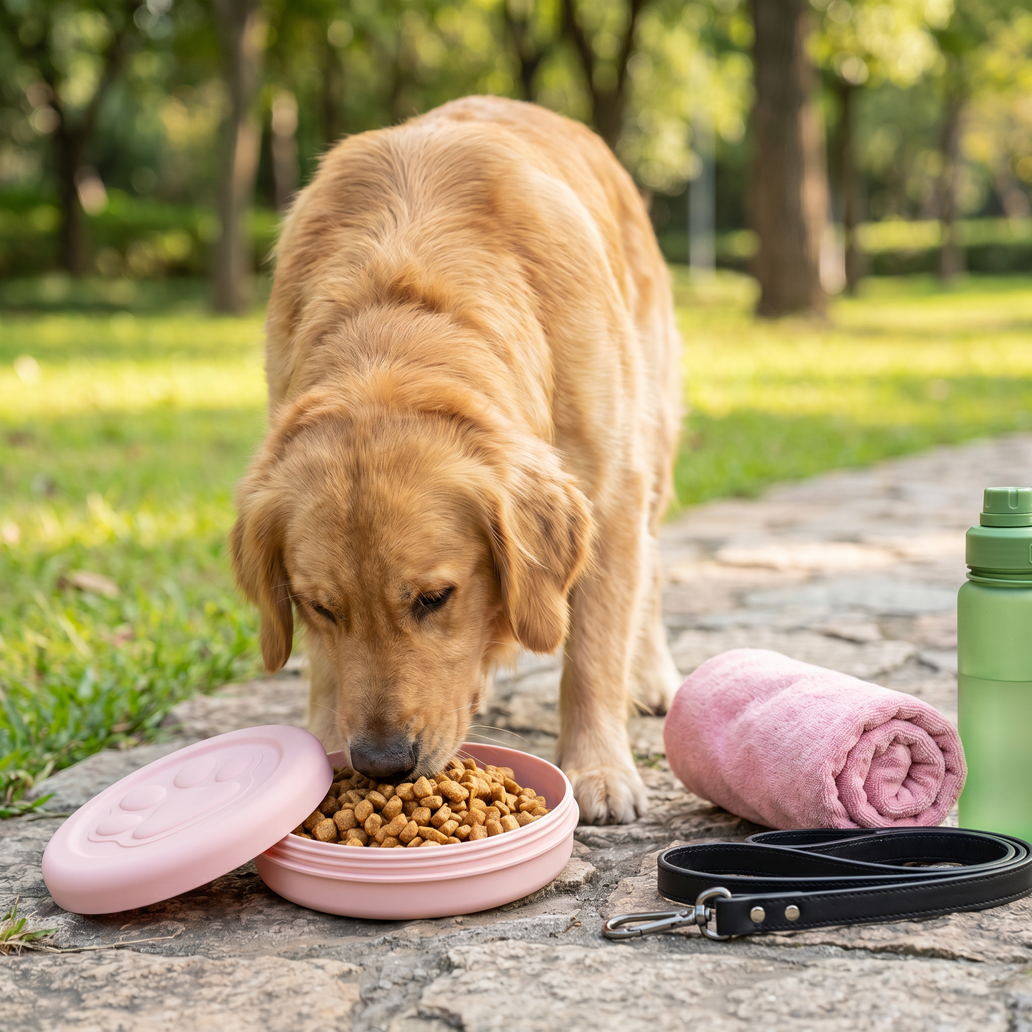 Multifunktionaler Futterbehälter – Tragbare 2-in-1 Futter- & Wasserschale für unterwegs