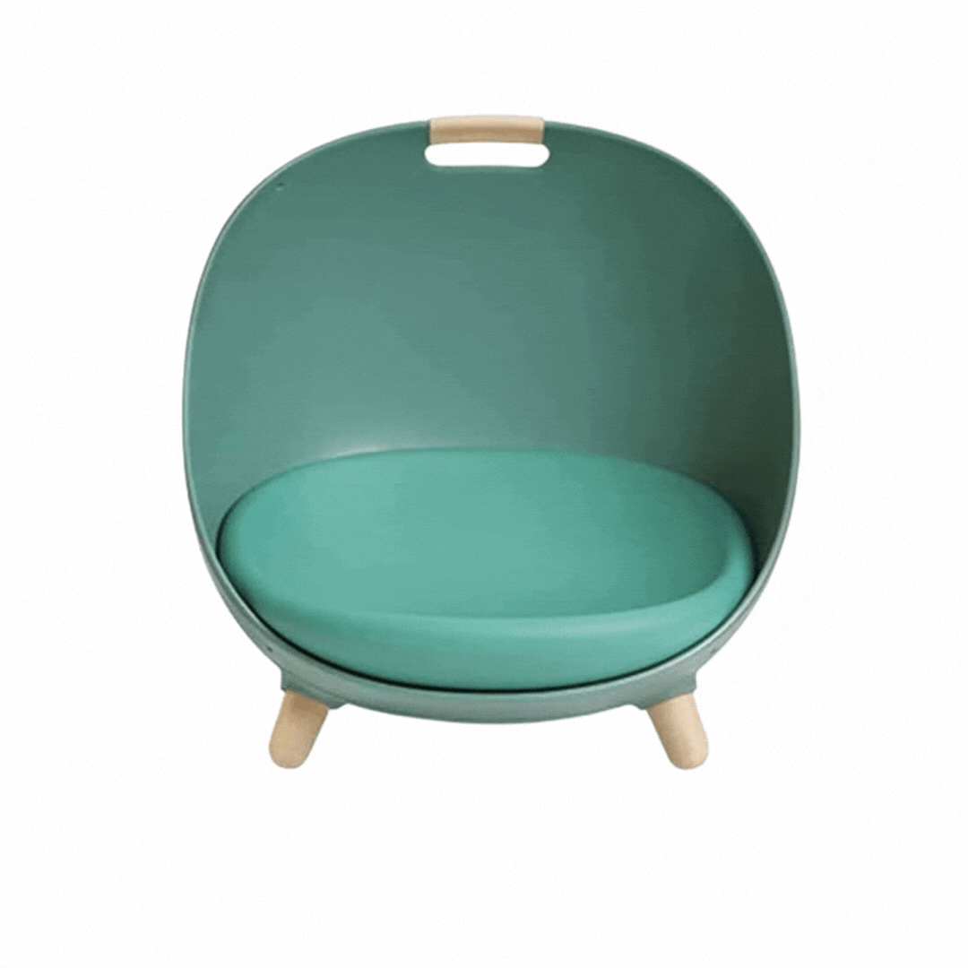Modernes Katzenbett mit Holzbeinen – Bequemer Schlafplatz für Katzen In Stilvollem Design