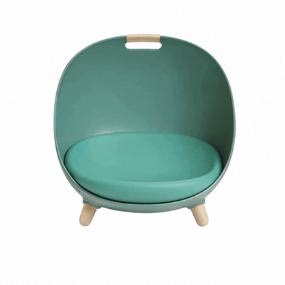 Modernes Katzenbett mit Holzbeinen – Bequemer Schlafplatz für Katzen In Stilvollem Design