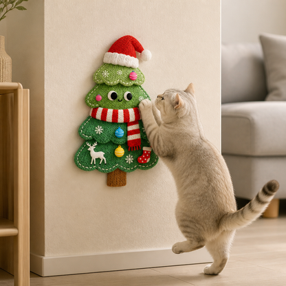 2-in-1 Gewebte selbstklebende Katzen-Kratzmatte & Möbelschutz mit interaktivem Spielzeug