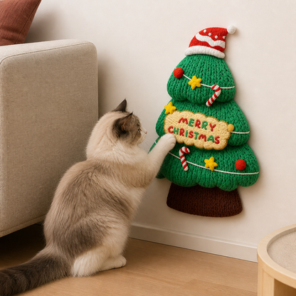 2-in-1 Gewebte selbstklebende Katzen-Kratzmatte & Möbelschutz mit interaktivem Spielzeug