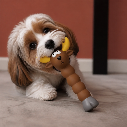 Flexibles Hundekauspielzeug in Tierform