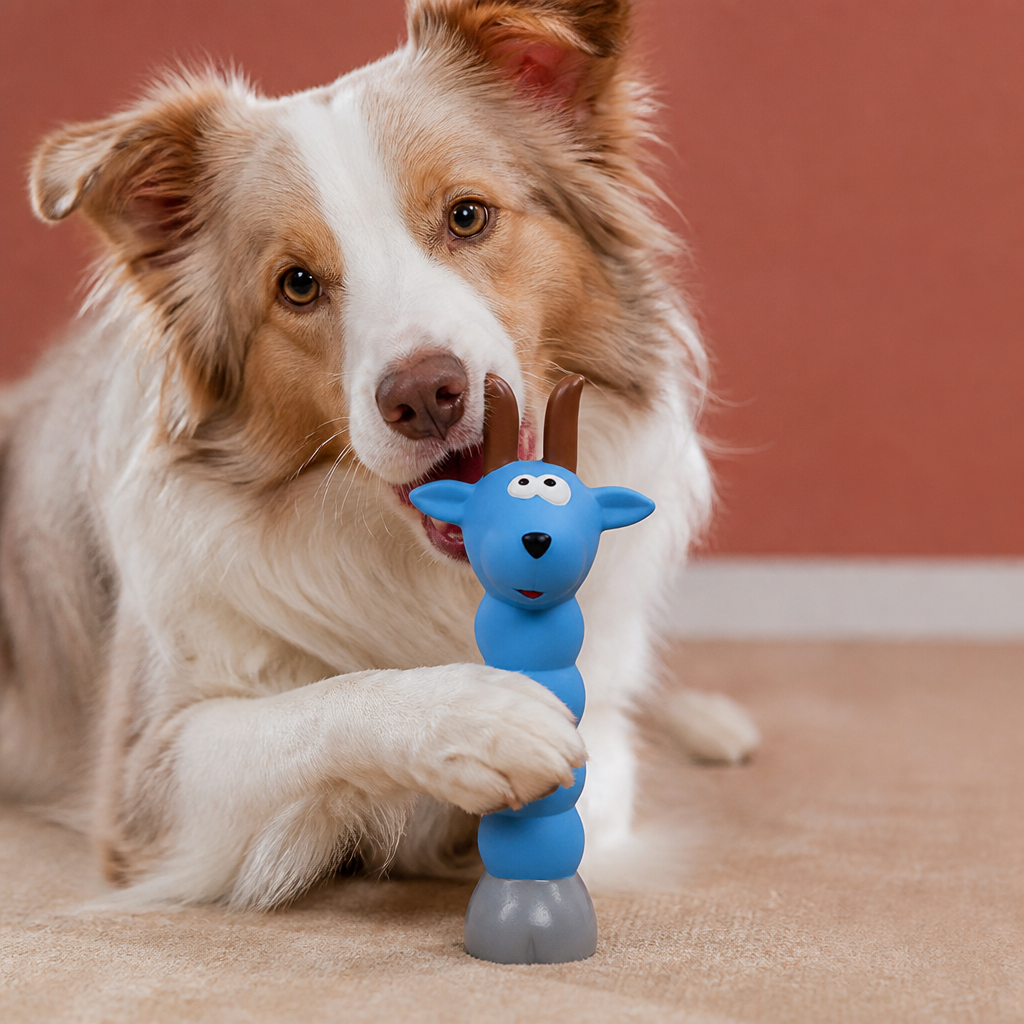 Flexibles Hundekauspielzeug in Tierform