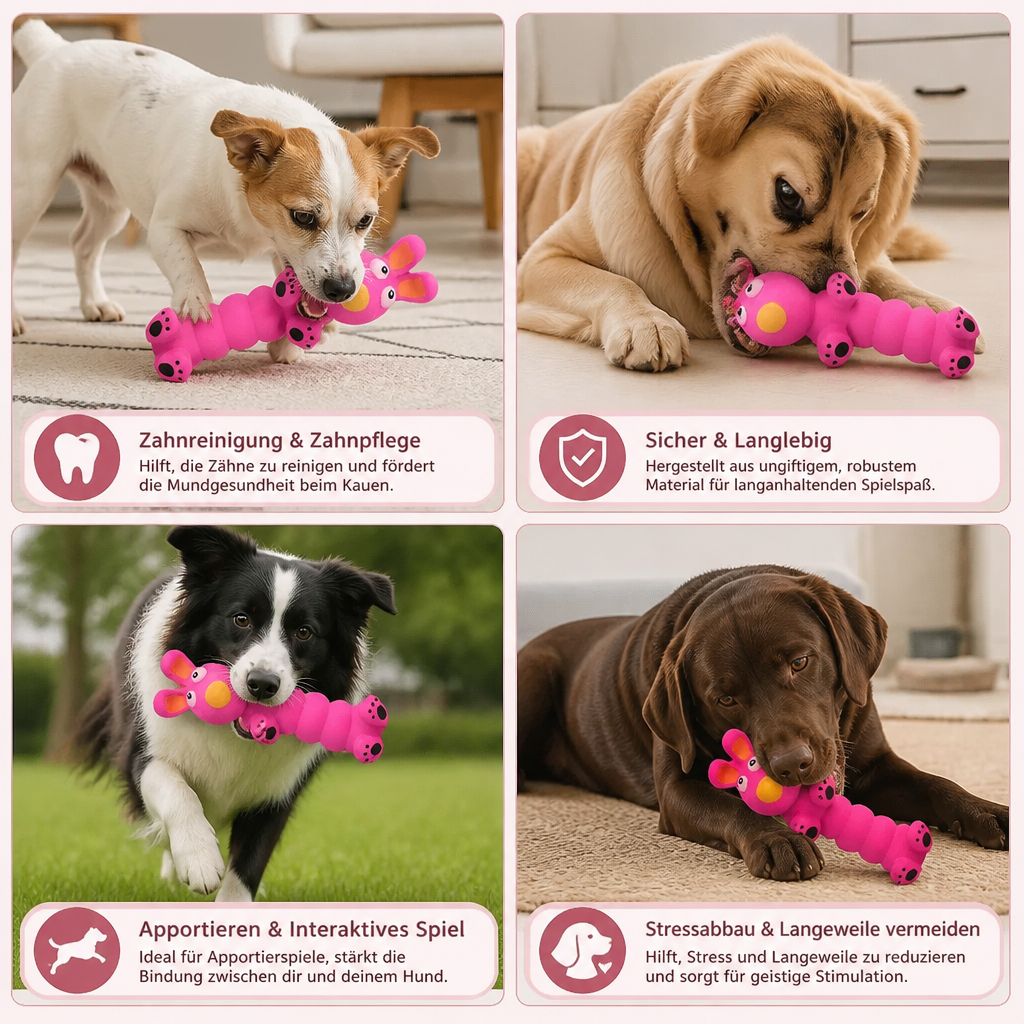 Flexibles Hundekauspielzeug in Tierform