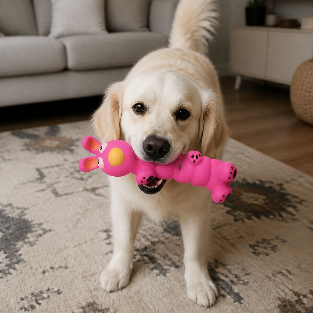 Flexibles Hundekauspielzeug in Tierform