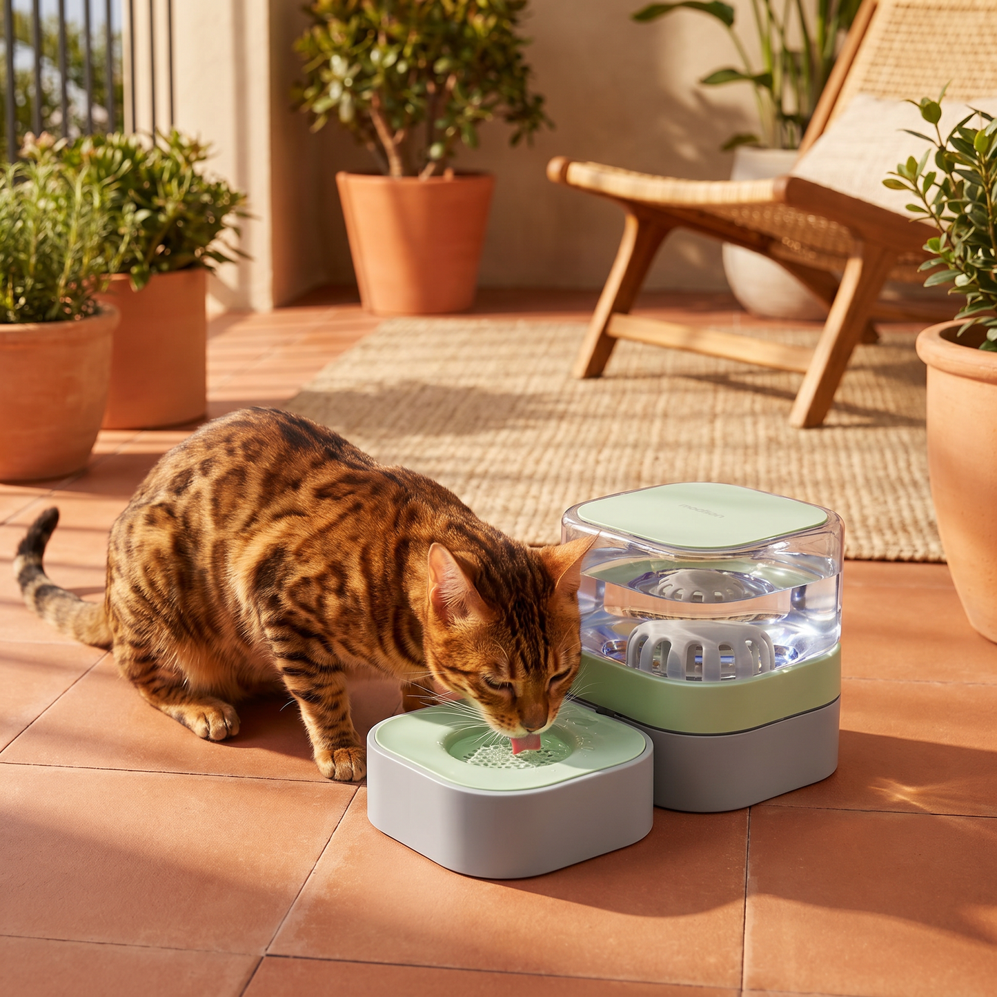 Automatischer Tragbarer Wasserspender für Katzen
