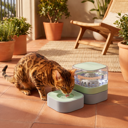 Automatischer Tragbarer Wasserspender für Katzen