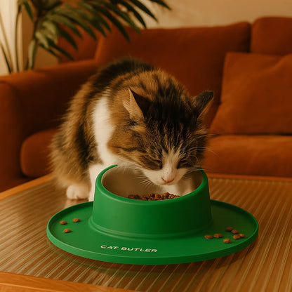 Rutschfeste und Auslaufsichere Edelstahl Futter Schüssel für Katzen
